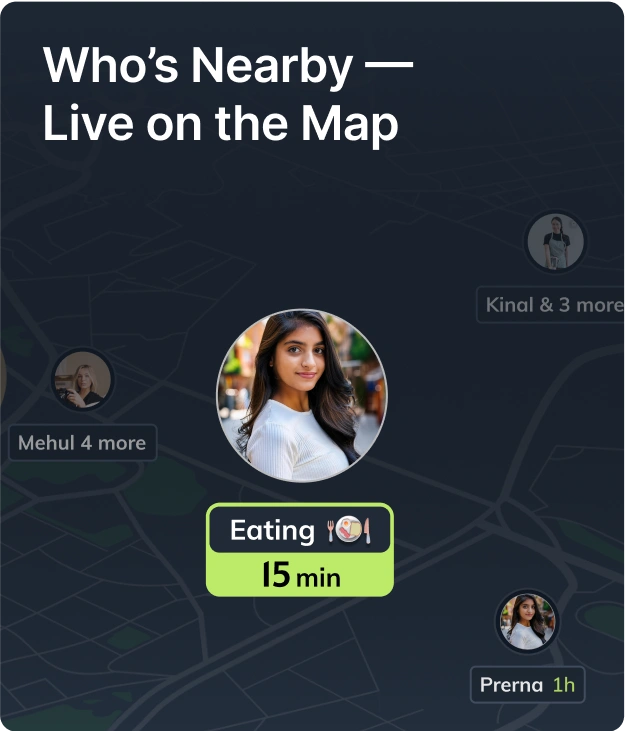 See who is nearby Right Now on map